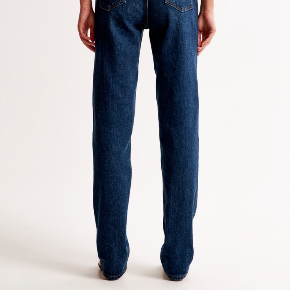 Abercrombie & Fitch Dark Blue Straight Leg Jeans - Picture 2 of 3